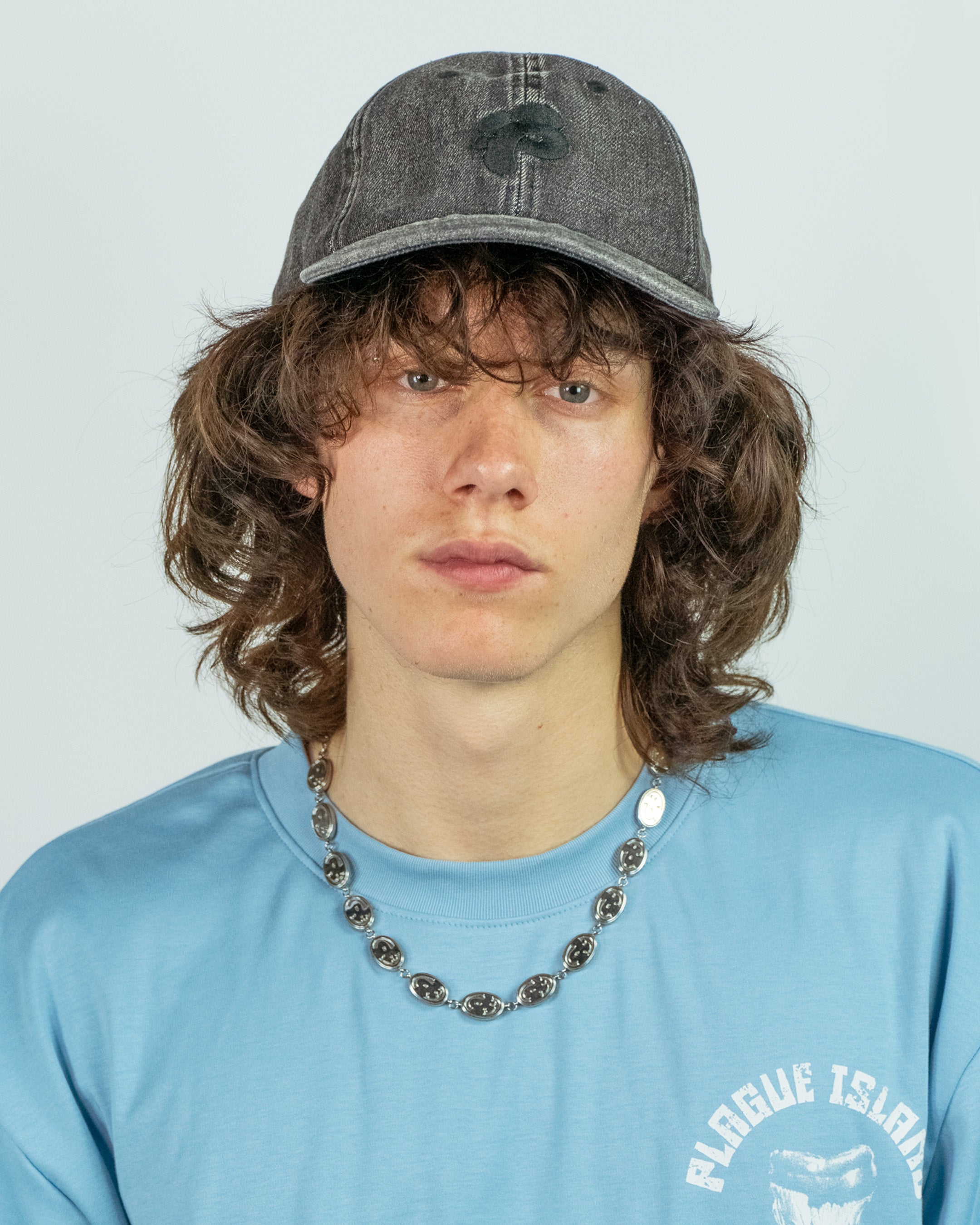 LOGO CAP (GREY DENIM)