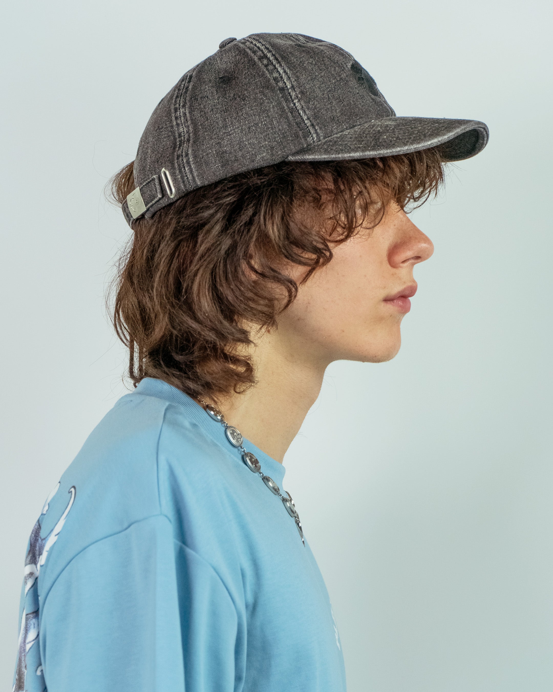 LOGO CAP (GREY DENIM)