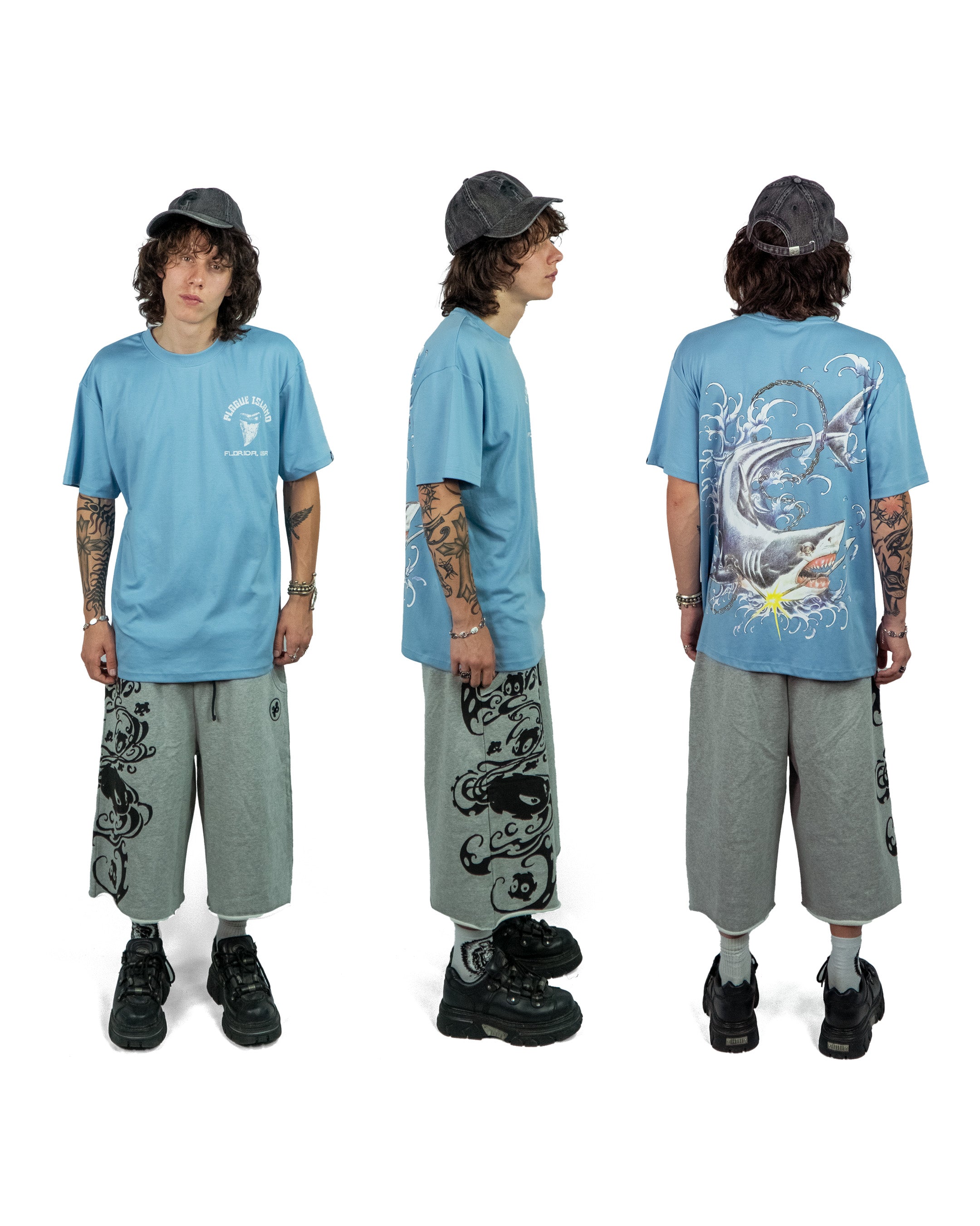 SHARK ATTACK T-SHIRT (BLUE)