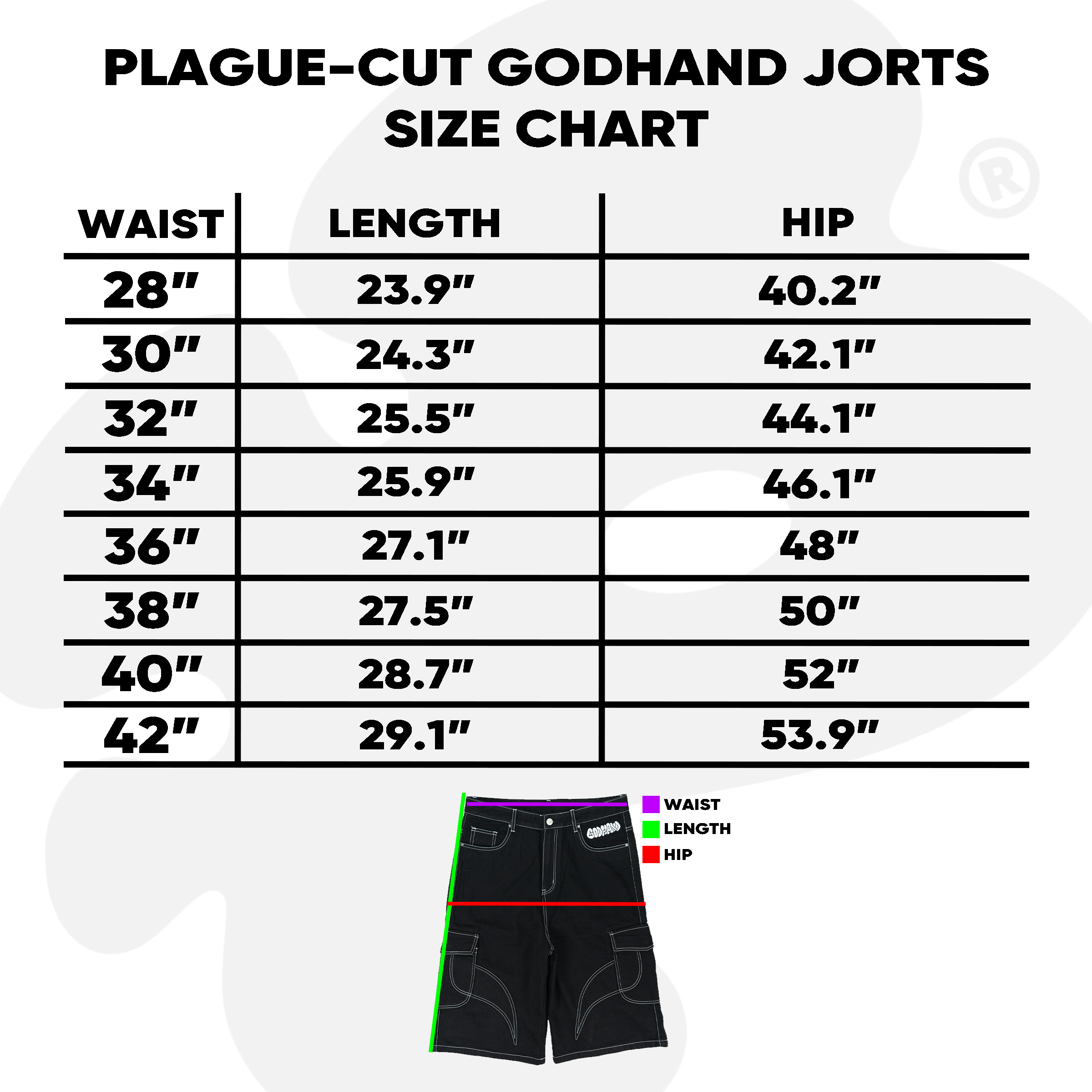 PLAGUE-CUT GODHAND JORTS