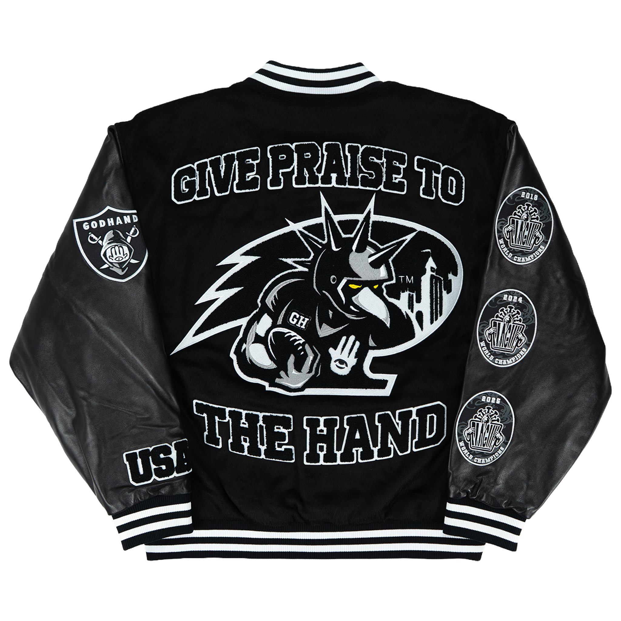 GHU CHAMPION'S FULL-GRAIN VARSITY JACKET