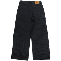 PLAGUE-CUT JEANS (BLACK/BLACK)
