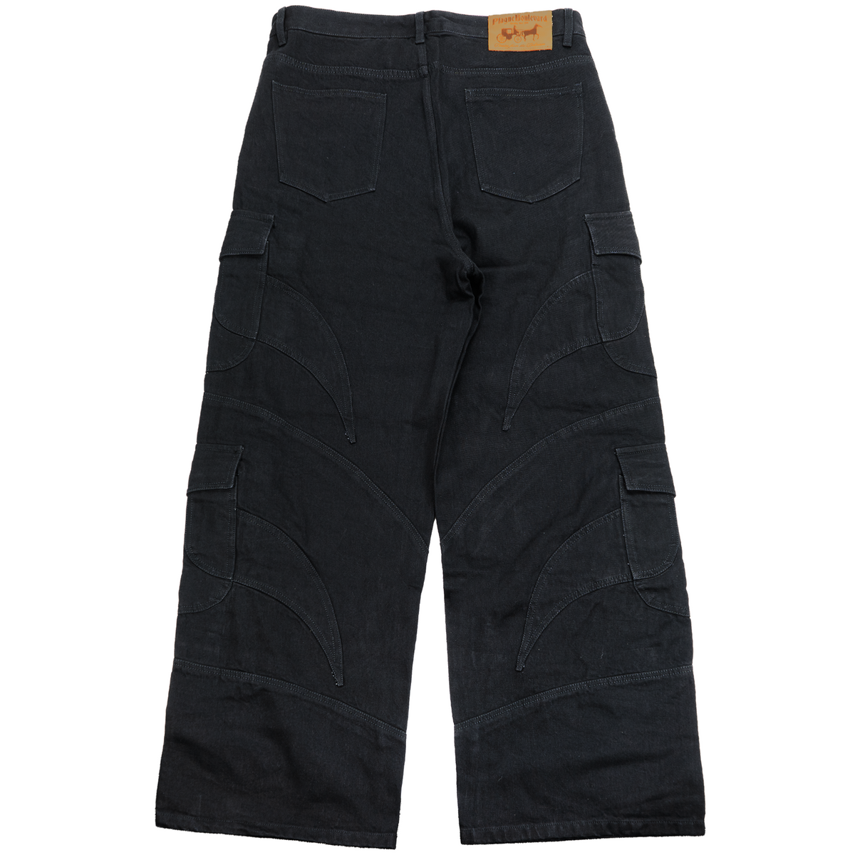 PLAGUE-CUT JEANS (BLACK/BLACK)