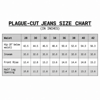 PLAGUE-CUT JEANS (BLACK/WHITE)