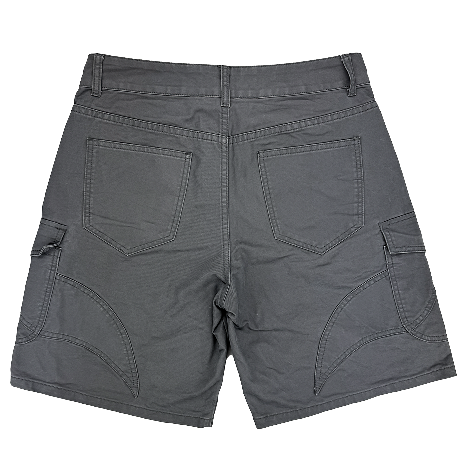 Plague-Cut Cargo Shorts (Grey)