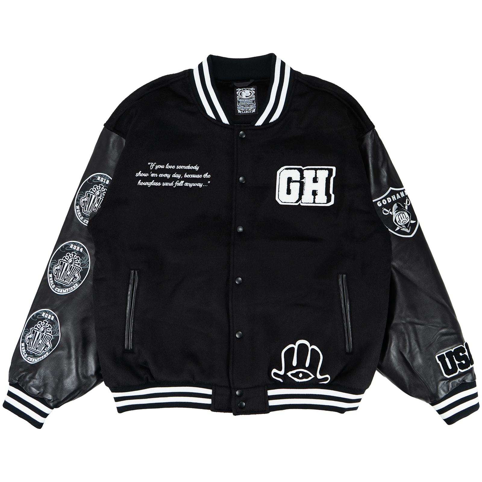 GHU CHAMPION'S FULL-GRAIN VARSITY JACKET