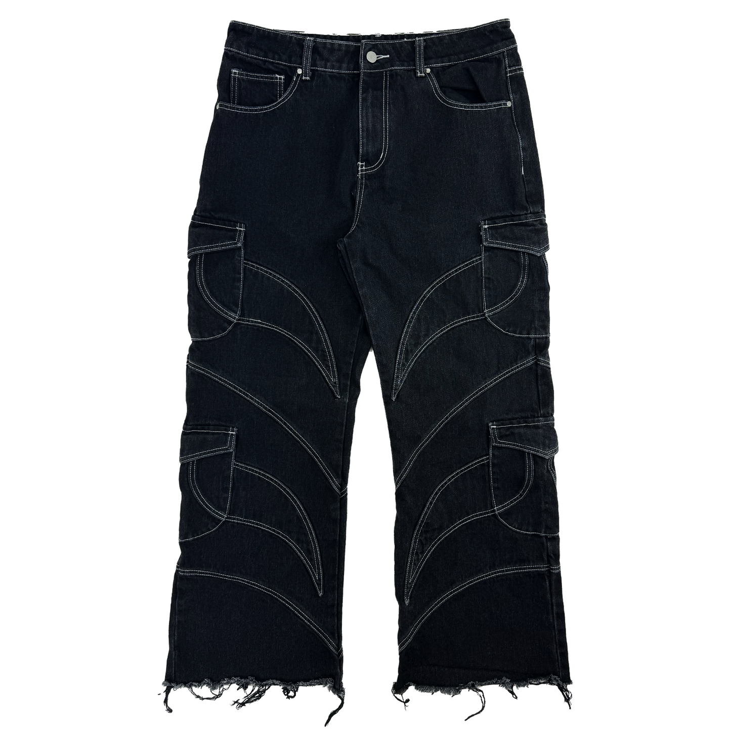 Black Plague Cut Jeans